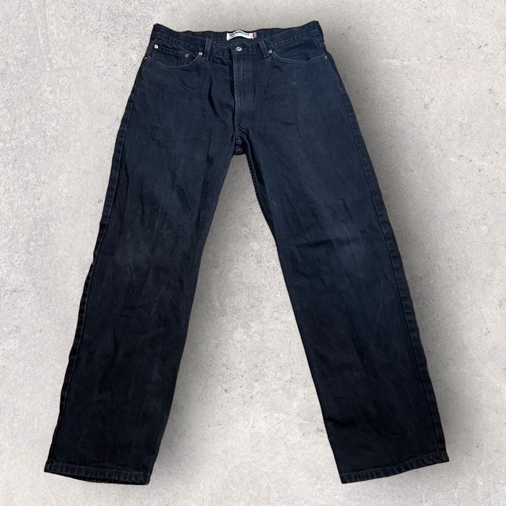 Vintage Levis Jeans Mens 38 Black 550 Baggy Denim Faded Streetwear Hipster 36x32